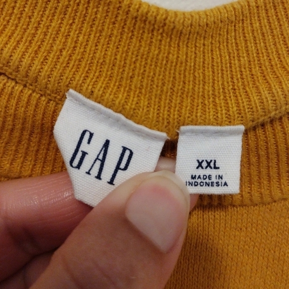 Gap - Striped Mustard Yellow Crewneck Sweater - Picture 13 of 16